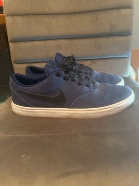 Nike SB Check Navy Blue Suede Sneakers Men’s Size 10